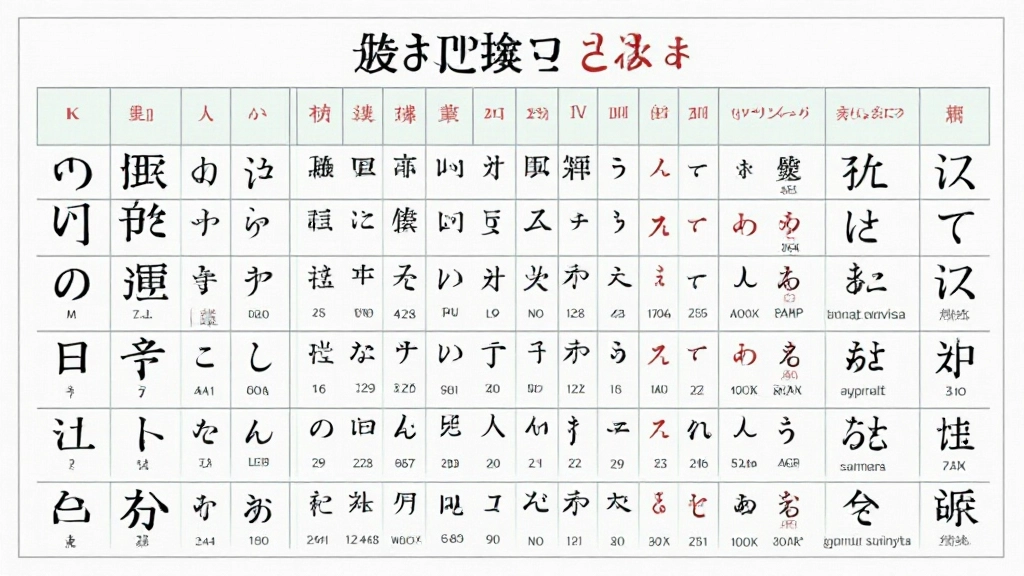 Katakana character chart displaying all 46 basic katakana characters with romaji pronunciation for foreign word representation
